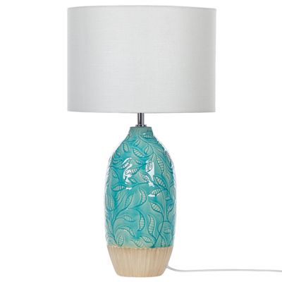 Lampe à poser en céramique turquoise ATABA