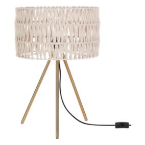 Lampe à poser en métal beige CULEBRA