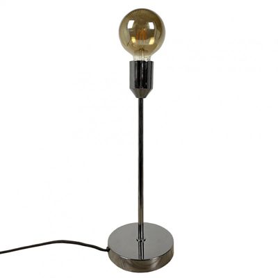 Lampe à poser en métal brossé chromé - DAIR 2307