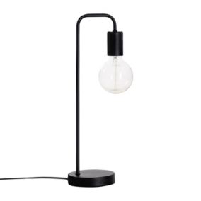 Lampe à poser en métal (Diam. 13xh. 45 cm - Noir)