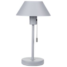 Lampe à poser en métal gris clair CAPARO