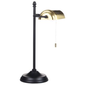 Lampe à poser en métal noir et doré MARAVAL