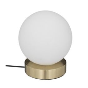 Lampe à poser en Verre et métal Doré D 15 cm