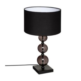 Lampe à poser en Verre Noir H 52 cm