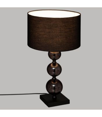 Lampe à poser en Verre Noir H 52 cm