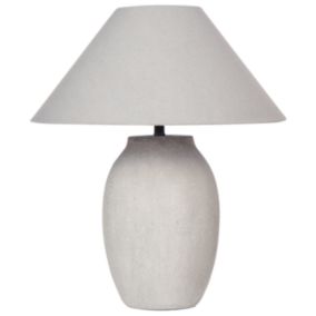 Lampe à poser GRALIWDO Céramique Gris clair