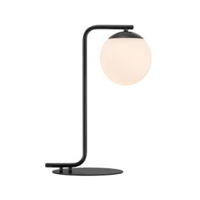 Lampe à poser GRANT, Verrerie, Couleur Noir, E14, H.41, IP20 / NORDLUX Intérieur