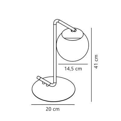 Lampe à poser GRANT  Verrerie Laiton, H.41 - IP20 - E14 /Nordlux Intérieur
