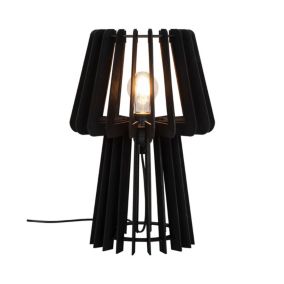 Lampe à poser GROA, Bois, Couleur Noir, E27, H.40, IP20 / NORDLUX Intérieur