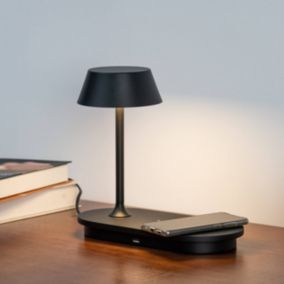 Lampe à poser LED avec chargeur portable sans fil - Fabro
