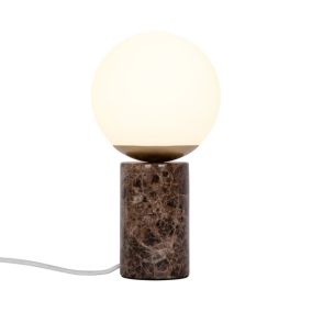 Lampe à poser LILLY, Verrerie, Couleur Marron, E14, H.28.5, IP20 / NORDLUX Intérieur