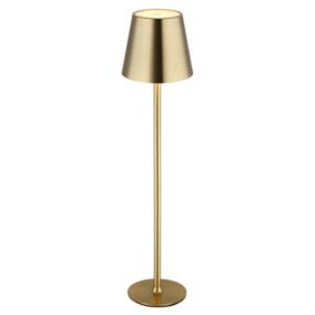 Lampe à poser métal couleur laiton brossé, LED VANNIE