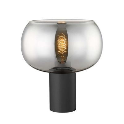 Lampe à poser moderne abat-jour verre fumé - Milan