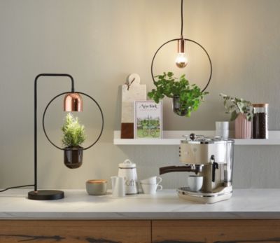 Lampe à poser Neordic Fanja max 1x20W GU10 Noir/cuivre 230V métal