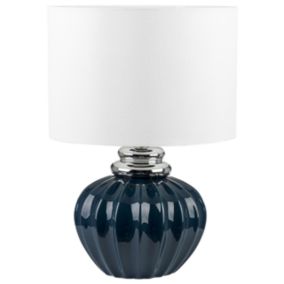 Lampe à poser NERIS Céramique Bleu foncé