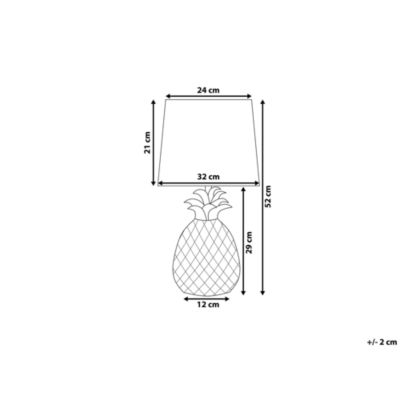 Lampe à poser PINEAPPLE Céramique Doré