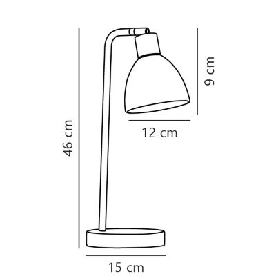 Lampe à poser RAY  Métal Noir, H.46 - IP20 - E14 /Nordlux Intérieur