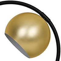 Lampe à poser Toroba E14 IP20 or et noir