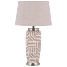 Lampe à poser TRAISEN Céramique Beige