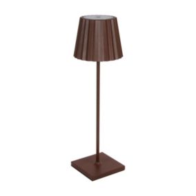 Lampe rechargeable en métal maron H:38cm