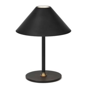 Lampe rechargeable en métal noir D :15cm