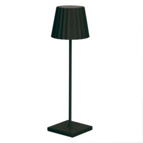 Lampe rechargeable en métal noir H:38cm