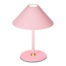 Lampe rechargeable en métal rose D :15cm