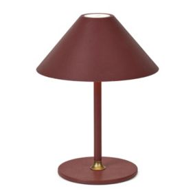 Lampe rechargeable en métal rouge D :15cm