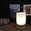 Lampe sans fil LED intégrée dimmable 5W Woody Lumisky bois blanc l.18 x H. 39 x P.18 x Ø 18 cm