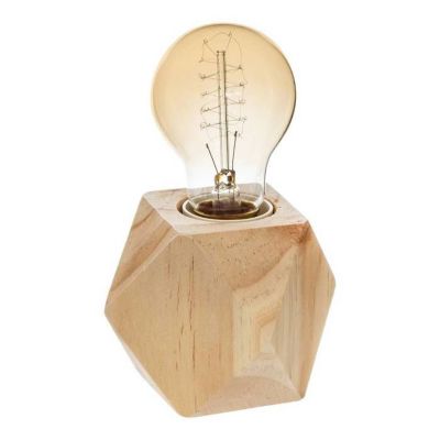 Lampe socle "Bahia" - bois H8 cm - Beige - Atmosphera createur d'interieur