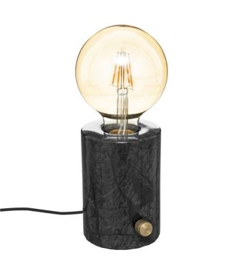 Lampe socle en Marbre Noir avec variateur d'intensités