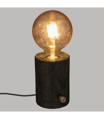 Lampe socle en Marbre Noir avec variateur d'intensités