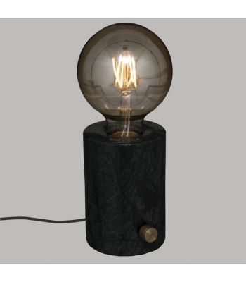 Lampe socle en Marbre Noir avec variateur d'intensités