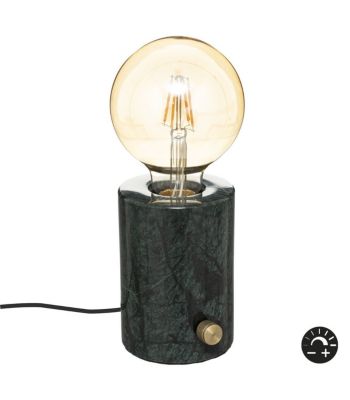 Lampe socle en Marbre Noir avec variateur d'intensités