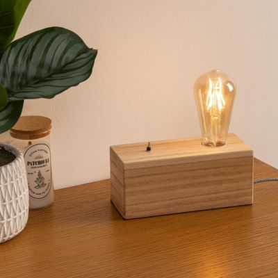 Lampe socle "Tibu" beige H9cm - ATMOSPHERA CREATEUR D'INTERIEUR