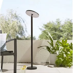 Lampe solaire à poser LED intégrée Jazz 12W 100/1000lm IP44 noir H.50cm/1,5m
