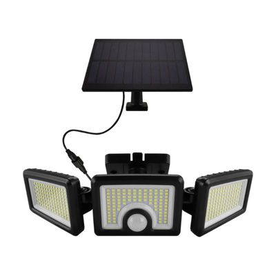 Lampe Solaire d'Extérieur 3 Têtes IP65 avec Détecteur de Mouvement - Blanc Froid 6000K - 8000K - SILAMP
