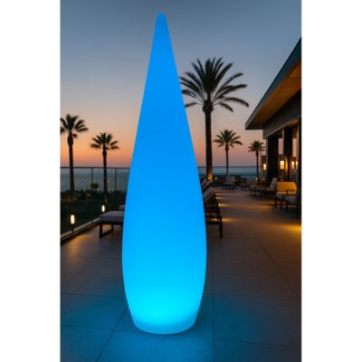 Lampe solaire design GOUTTE D AURORE-150cm-WRGB-USB-télécommande
