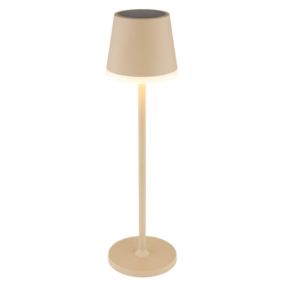 Lampe solaire métal couleur sable mat, 10x LED