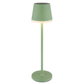 Lampe solaire metal verde palido, 10x LED