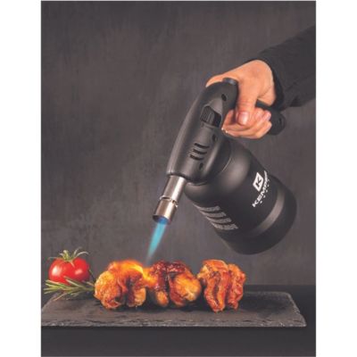 Lampe à souder à gaz Professionnelle Utilisation 360 degrés Chalumeau Gaz Allumage piezo 4 Cartouches gaz Perçables KEMPER