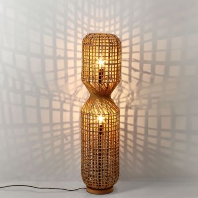 Lampe sur pied ajouré H104 Marron  - SANTANA