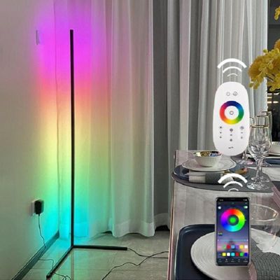 Lampe sur Pied Connectée WiFi RGBW 142cm avec Télécommande - SILAMP