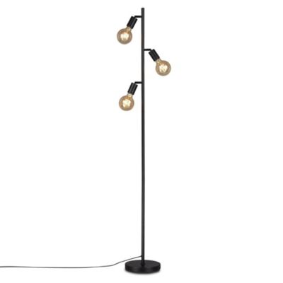 Lampe sur pied rétro orientables E27 10W D.220mm ronde IP20 lumière blanche chaude noire lampadaire salon chambre couloir