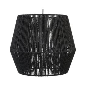 Lampe à suspendre tissée noire GWERU