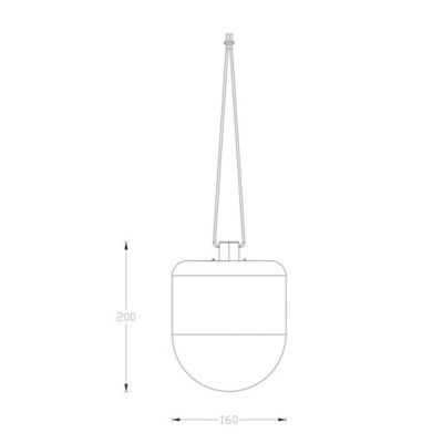 Lampe à suspendre très éclairante rechargeable par USB, intensité de lumière réglable: 200,100,50 LM