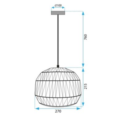 LAMPE SUSPENDUE APP1291-1CP BEIGE