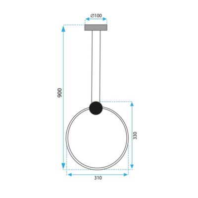 LAMPE SUSPENDUE APP1394-CP GOLD