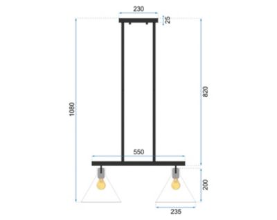 LAMPE SUSPENDUE APP317-2CP BLACK