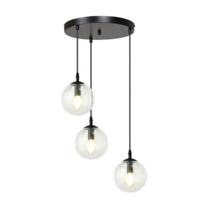 Lampe suspendue COSMO 3 BL PREMIUM TRANSPARENT, Emibig Lighting, Fabriqué en EU